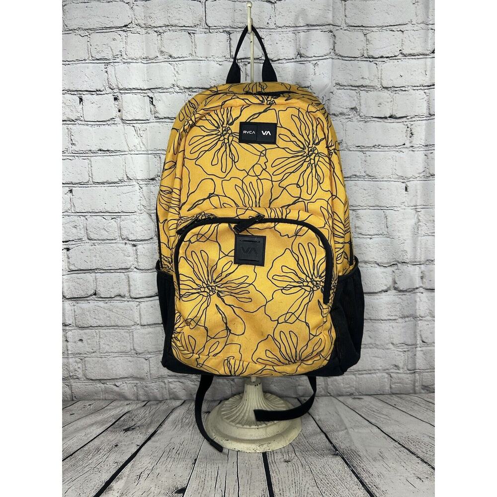 RVCA Estate II Yellow & Black Backpack Laptop Outdoor